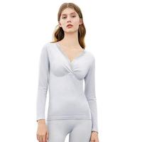 EMXEE 嫚熙 MX618216523 孕妇秋衣秋裤套装 浅灰 L