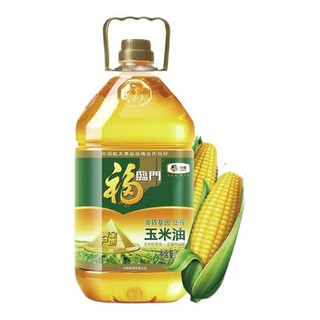 福临门 黄金产地 非转基因 压榨玉米油 4L