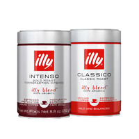 illy 意利 意大利进口250g*3罐中深度烘焙现磨咖啡粉浓缩黑咖啡办公提神