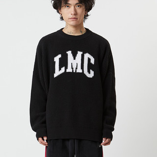 LMC 男士圆领针织衫 黑色 M