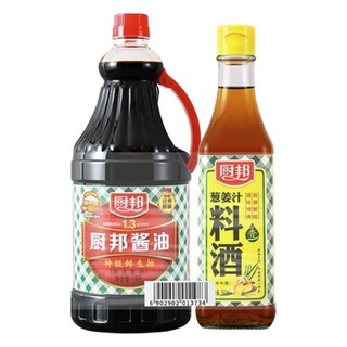 厨邦 调味品组合装 2.13L（酱油1.63L+葱姜汁料酒500ml）