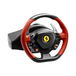 THRUSTMASTER 图马思特 Ferrari 458 Spider 弹力绳反馈方向盘 黑红色