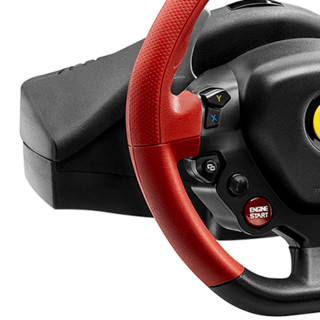 THRUSTMASTER 图马思特 Ferrari 458 Spider 弹力绳反馈方向盘 黑红色