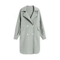 LILY 丽丽 女士毛呢中长款大衣 120410F1168 蓝灰 M