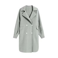 LILY 丽丽 女士毛呢中长款大衣 120410F1168 蓝灰 L