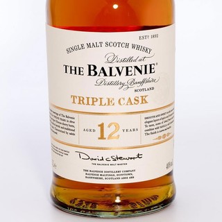 THE BALVENIE 百富 12年 三桶 单一麦芽 苏格兰威士忌 1000ml 礼盒装