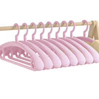 天标 TB9885 肩宽无痕衣架 加长款 10只 公主粉