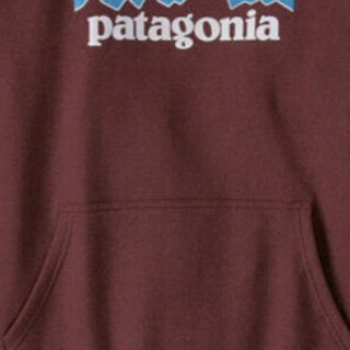 Patagonia 巴塔哥尼亚 P-6 LOGO 男子运动卫衣 39622-DAK 酒红色 S