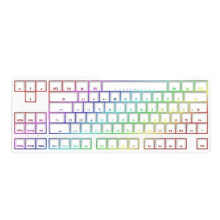 GANSS 迦斯 GS87C 87键 有线机械键盘 白色 Cherry银轴 RGB