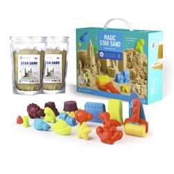 Joan Miro 美乐 童年（JoanMiro）太空玩具沙子儿童无毒套装星空沙土4斤礼盒六一礼物宝城堡砂伦堡
