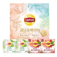 Lipton 立顿 28天女神计划礼盒装 84g（神气茶 人参枸杞乌龙茶21g+纤扬茶 荷叶白茶21g+清衡茶 蒲公英绿茶21g+薏气茶 薏仁伯爵味红茶21g）