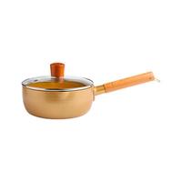 KAWASIMAYA 川岛屋 雪平锅(20cm、铝合金、金色、带盖)