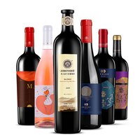 类人首红酒赤霞珠美乐干红葡萄酒750ml单支装