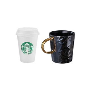 STARBUCKS 星巴克 凸雕马克杯 296ml 经典黑金