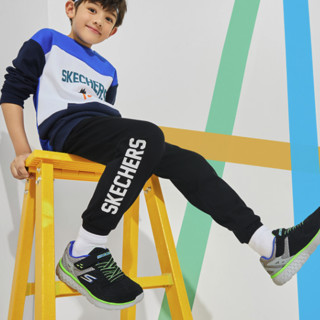 SKECHERS 斯凯奇 GO RUN 400 PROXO 男童休闲运动鞋 97680L/BKCC