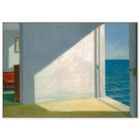 海龙红 爱德华·霍普《海边的房间》80x60cm 1951 油画布 白色PS框