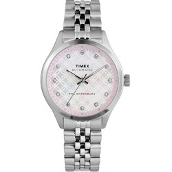 TIMEX 天美时 Women's Waterbury Silver-Tone Stainless Steel Bracelet Watch 35mm