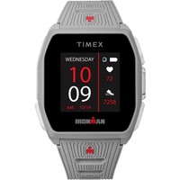 TIMEX 天美时 Men's Ironman R300 Light Gray Silicone Strap GPS Smart Watch with Heart Rate 41mm