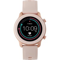 TIMEX 天美时 Women's Metropolitan R Blush Silicone Strap Amoled Touchscreen Smart Watch with GPS Heart Rate 42mm