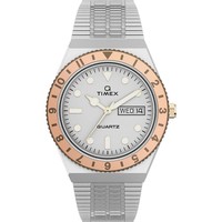 TIMEX 天美时 Women's Q Silver-Tone Stainless Steel Bracelet Watch 36mm