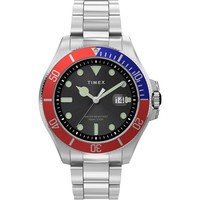 TIMEX 天美时 Men's Harborside Coast Silver-Tone Stainless Steel Bracelet Watch 43mm