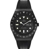 TIMEX 天美时 Men's Q Diver Inspired Black Stainless Steel Bracelet Watch 38mm
