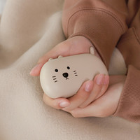 小猫暖手宝充电暖宝宝热水袋圣诞节礼物送女友送闺蜜生日礼物女生结婚纪念日送老婆年会礼品 杏白