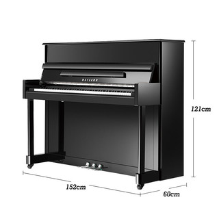 WAYCOMM 威腾钢琴 DP121S 立式钢琴 121cm 黑色 专业演奏级