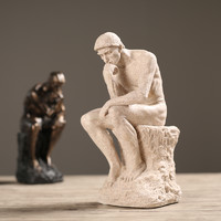 TIMES 时代印象 创意人物雕塑思考者复古摆件