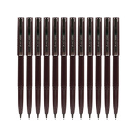 Pentel 派通 JM20-AE 拔帽签字笔 棕杆黑芯 12支装