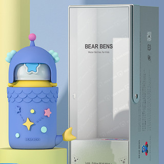 BEAR BENS 熊本士 星际宠物系列 儿童保温杯+吸管盖+星星倒水盖 300ml 双鱼星