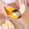 厨房小工具 不锈钢刀片香蕉切神器 香蕉切片器 黄瓜火腿均可用 黄色