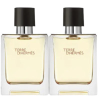 HERMÈS 爱马仕 大地淡香水套装礼盒 50ml*2  经典淡香 送男友生日节日礼物