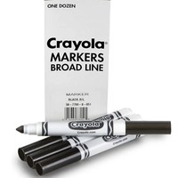 Crayola 绘儿乐 马克笔 黑色 12 支装