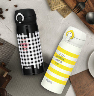 THERMOS 膳魔师 JNL-403BKG 保温杯 400ml 黑色格子