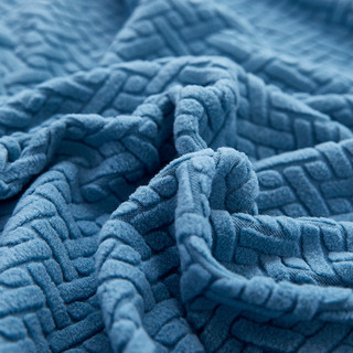 梓晨  弹力沙发套罩全包万能套罩简约现代组合沙发罩四季款沙发布全盖布 45*45套（两只装） 织纹--深蓝