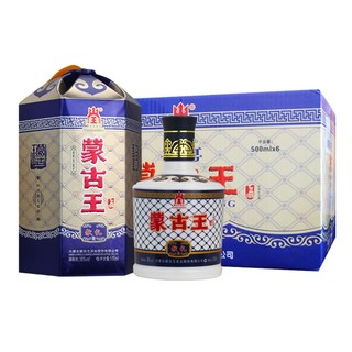 蒙古王 献礼 蓝包 38%vol 浓香型白酒 500ml*6瓶 整箱装