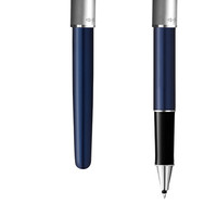 PARKER 派克 Sonnet卓尔系列 拔帽宝珠笔 金属缎面蓝白夹 0.7mm 单支装