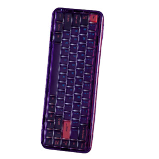 MelGeek MOJO68 68键 2.4G蓝牙 多模无线机械键盘 霓虹紫 佳达隆银轴 RGB