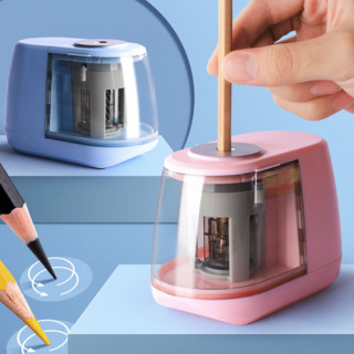 M&G 晨光 APS906E0 双动力款 电动削笔刀 粉色+电动橡皮擦 粉色 单支装