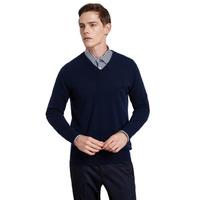 mihuang 米皇 男士V领羊绒衫 6111009185 藏青 XXL