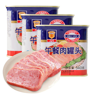 MALING 梅林B2 梅林（MALING） 上海梅林午餐肉罐头340gx3/5户外火锅早餐煎饼即食猪肉食品特产 午餐肉340g*3罐