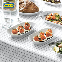 IKEA宜家IKEA365+上菜盘38x22白色盘子家用餐盘鱼盘餐具2个