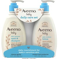 Prime会员：Aveeno 艾惟诺 天然燕麦婴儿护理2件装 354ml+354ml