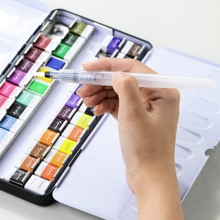 MARCO 马可 雷诺阿 A7900 固体水彩颜料 24色+16K绘画纸+自来水笔+美纹胶带+画板+画架