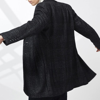 ROMON 罗蒙 男士羊毛呢中长款大衣 30W2101 灰色 XL