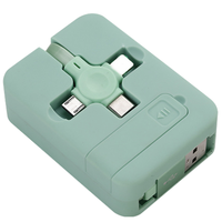 季烁 Lightning/Micro-B/Type-C 3A 数据线 锌合金 1.0m 绿色