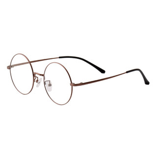 潮库 86019 古铜色合金眼镜框+1.61折射率 防蓝光镜片