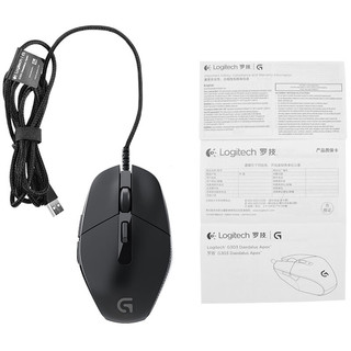 Logitech 罗技 G303 有线鼠标 12000DPI RGB 黑色
