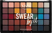 NYX 专业化妆系列 Swear By It Eye 眼影盘，暖色调和冷色调，哑光，缎面和金属色，40色